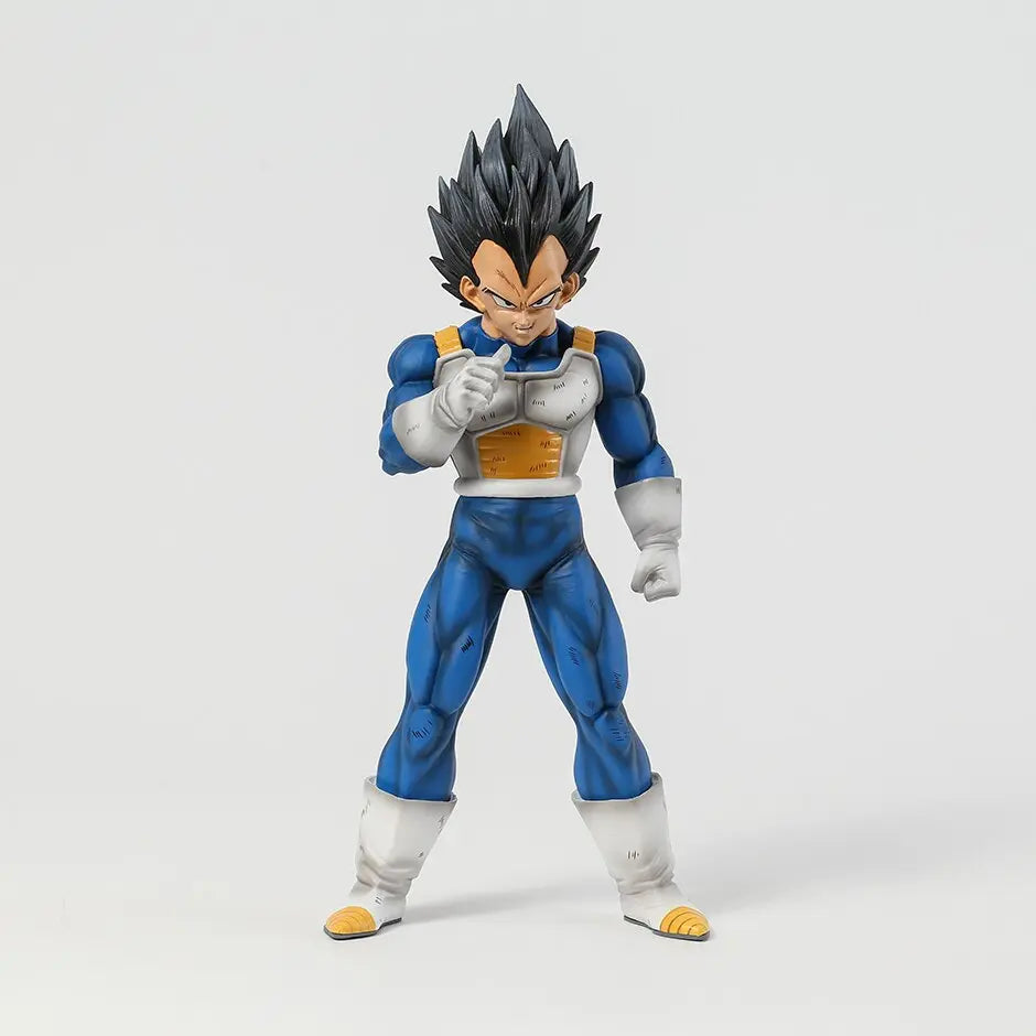 Single Vegeta figure, portrayed with striking black hair and a determined expression, set against a plain white background.