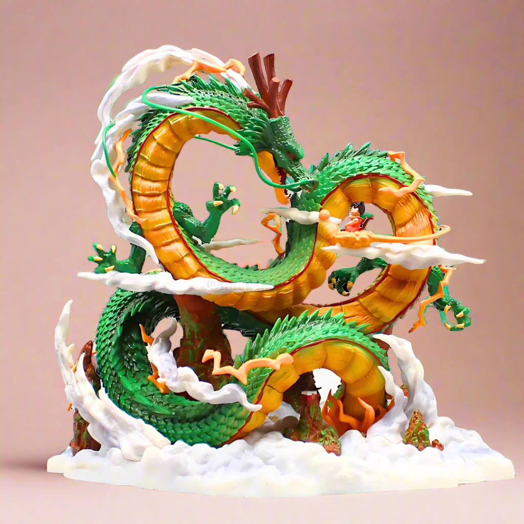 Shenron Dragon Ball PVC statue on base with Dragon Balls – 25cm detailed anime figure for collectors.
