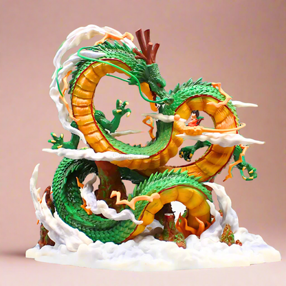 Shenron Dragon Ball PVC statue on base with Dragon Balls – 25cm detailed anime figure for collectors.