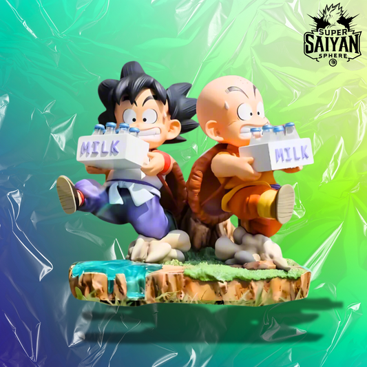 Dragon Ball Anime Figure Milk Madness Goku & Kuririn 15cm (6") PVC Statue