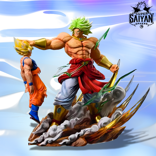 Dragon Ball Anime Figure Saiyan Tyrant Broly vs. Goku 25cm (10") PVC Statue