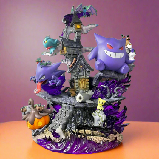 Pokémon Anime Figure Whisper in the Mist Gastly, Haunter & Gengar 31cm (12") PVC Statue