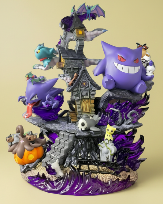 Pokémon Anime Figure Whisper in the Mist Gastly, Haunter & Gengar 31cm (12") Collector Statue