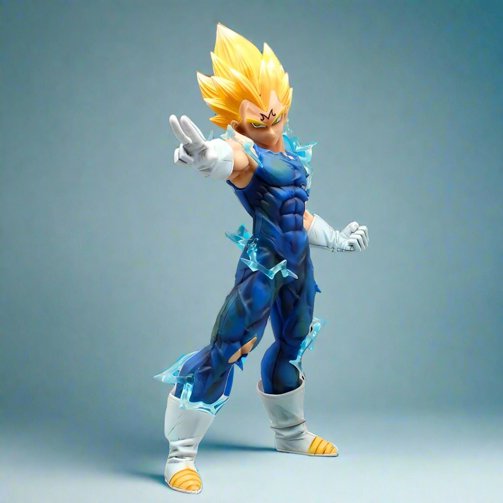 Figura de acción de Dragon Ball Vegeta de 27,5 cm con diseño de mano de elevación demonizada, modelo de estatua coleccionable, decoración de escritorio, juguetes de regalo para niños.