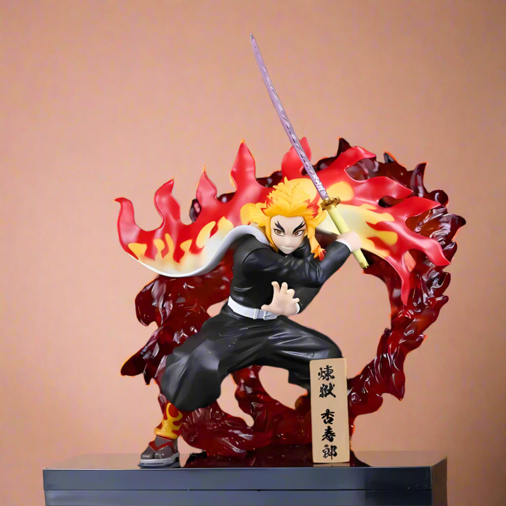 Figura de anime Demon Slayer: Inferno Guardian Rengoku, estatua de PVC de 20 cm (8")