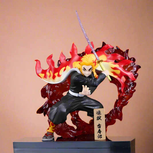 Figura de anime Demon Slayer: Inferno Guardian Rengoku, estatua de PVC de 20 cm (8")