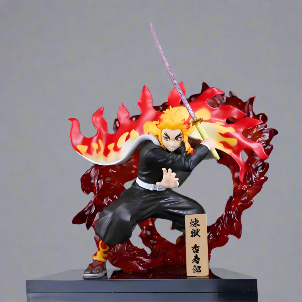 Figura de anime Demon Slayer: Inferno Guardian Rengoku, estatua de PVC de 20 cm (8")