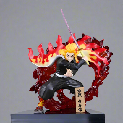 Figura de anime Demon Slayer: Inferno Guardian Rengoku, estatua de PVC de 20 cm (8")
