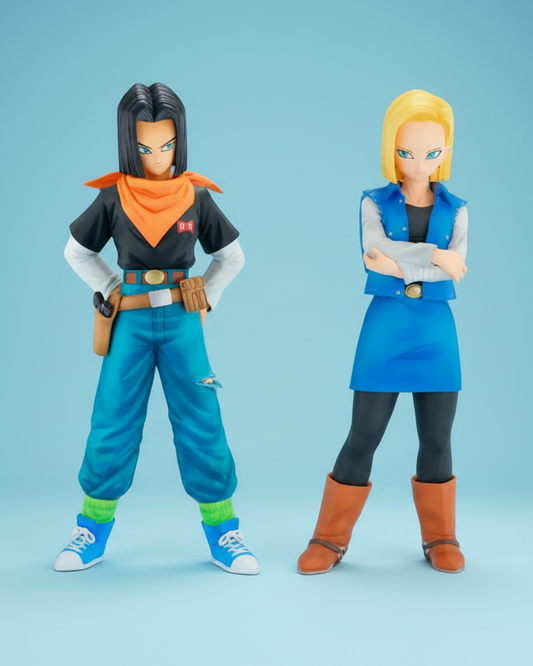 Dragon Ball Anime Figure Android 17 & 18 Twin Force 25cm (10") Collector Statue
