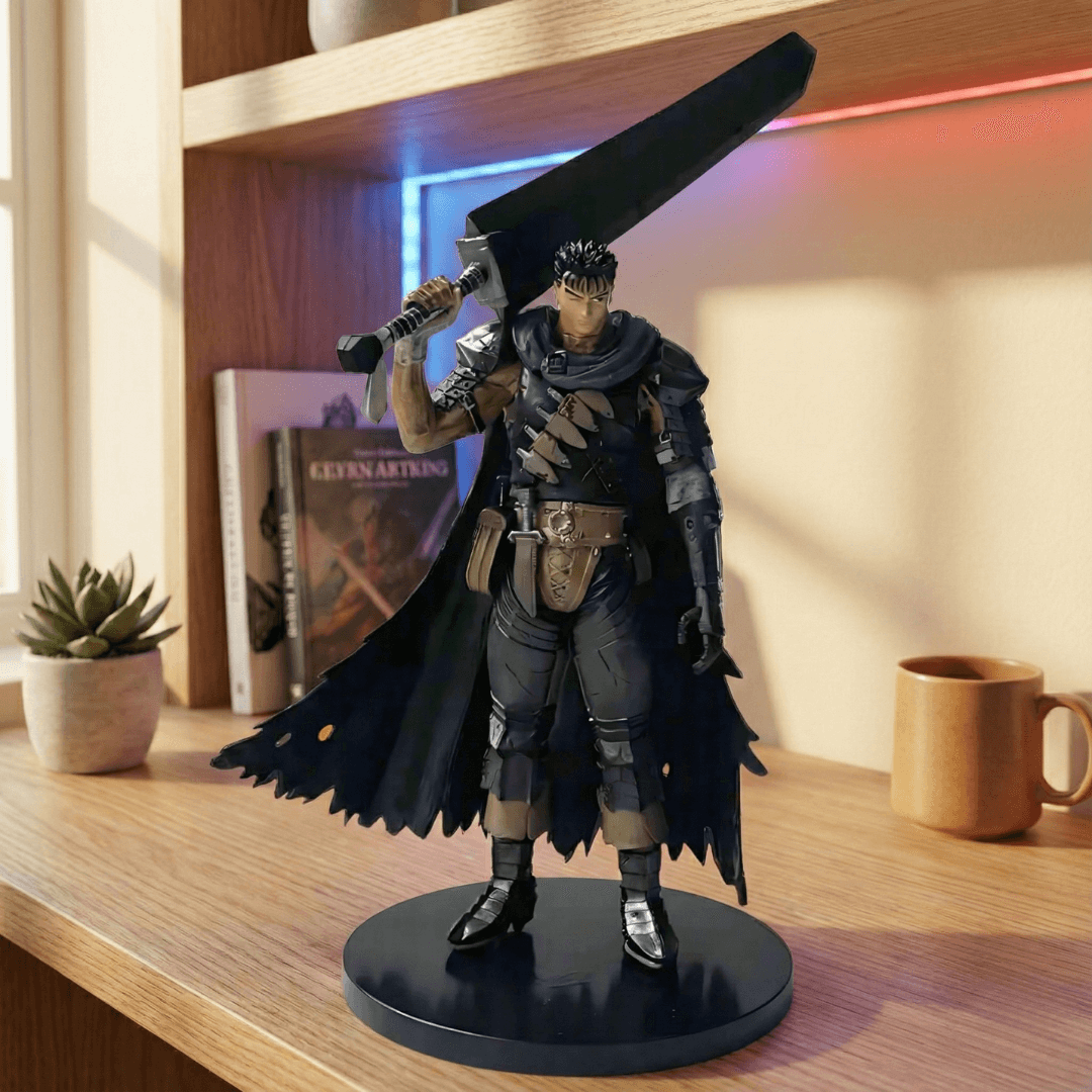 Berserk Anime Figure Black Swordsman Guts 21cm (8") PVC Statue